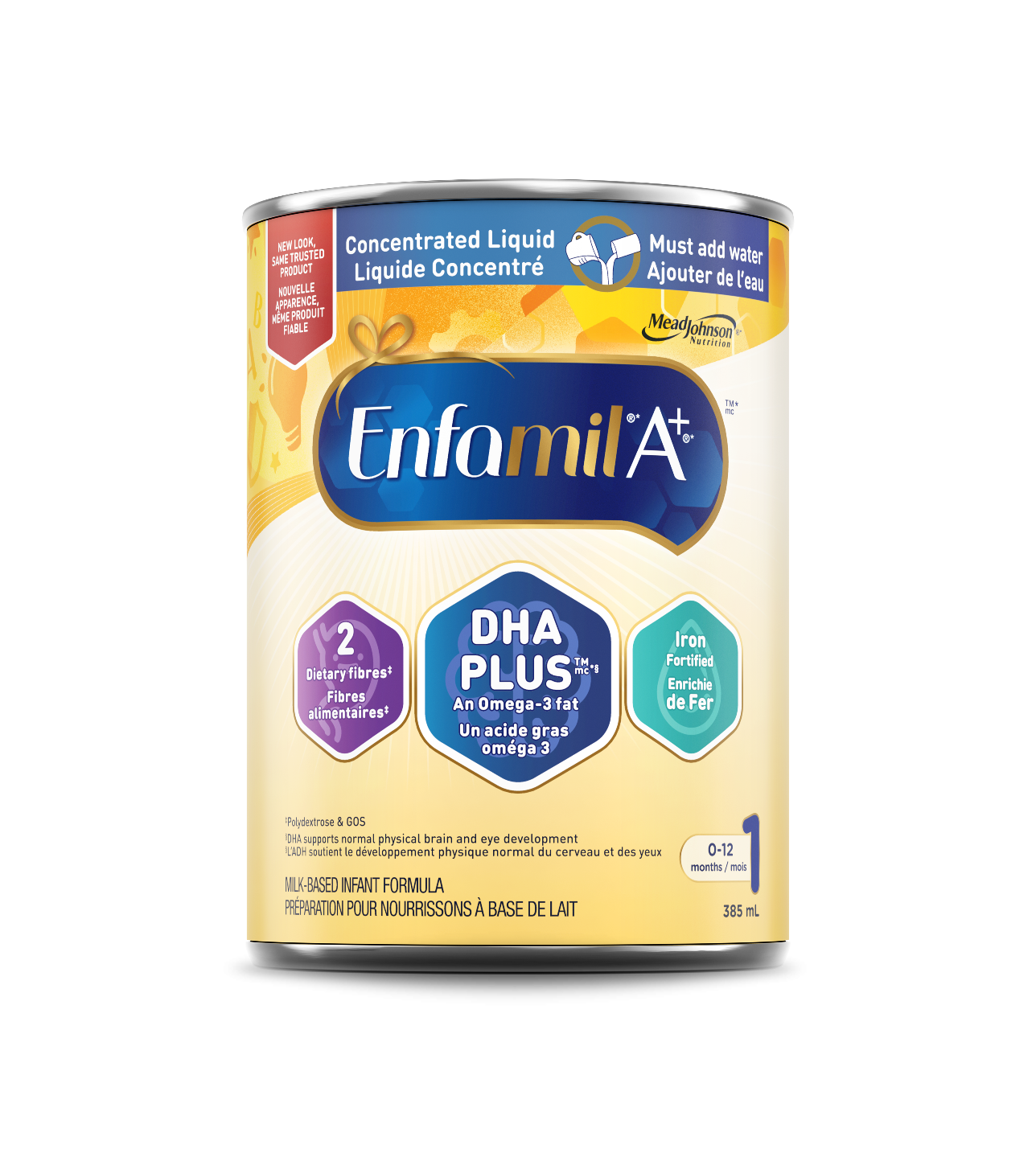 Enfamil A+ Infant Formula, Concentrated Liquid Cans, 385mL, 12 cans