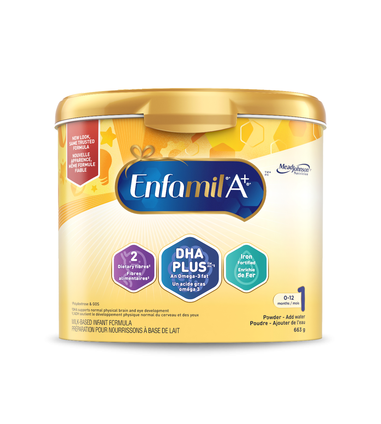 Enfamil A+ Infant Formula, Powder Tub, 663g