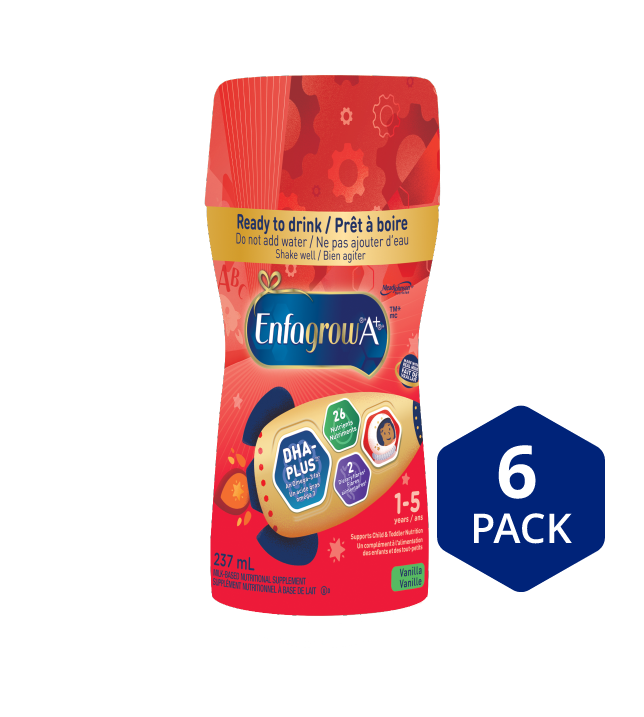 Enfagrow A+ Toddler & Child Nutritional Drink, Vanilla Flavour Ready to Drink bottles, 237mL