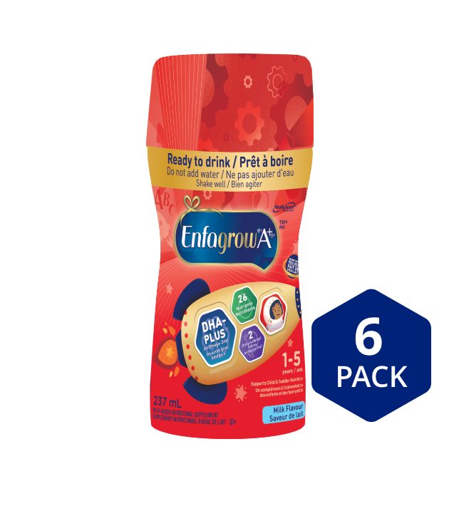 Enfagrow A+ Toddler & Child Nutritional Drink, Milk Flavour Ready to Drink Bottles, 237mL