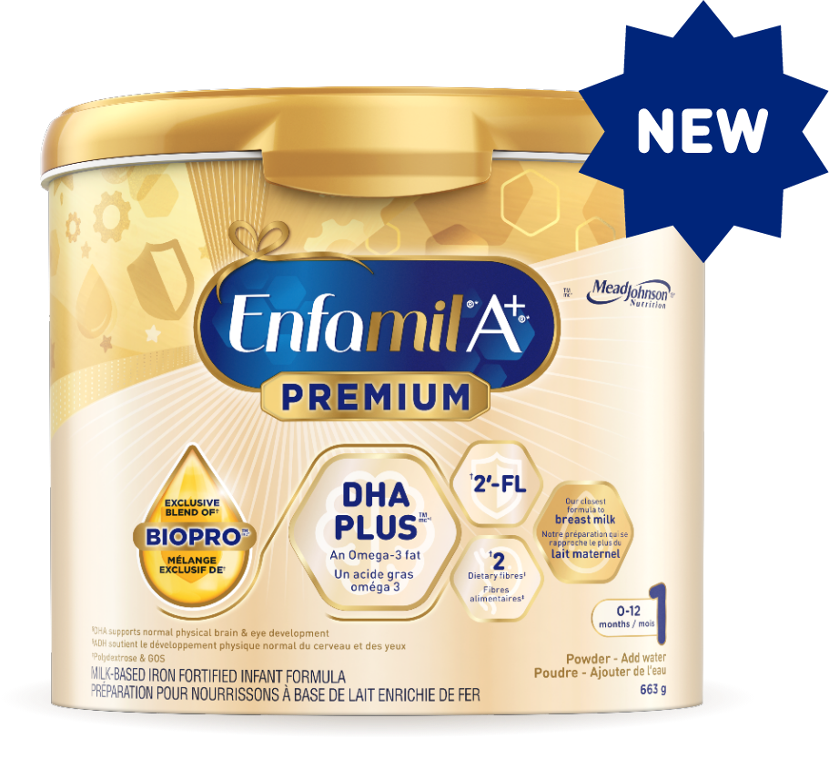 Introducing Enfamil A+ Premium. Nutrition for your baby's most precious time