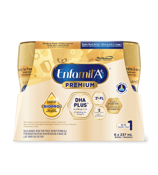 Enfamil A+ Premium Infant Formula, Nipple-Ready to Feed Bottles