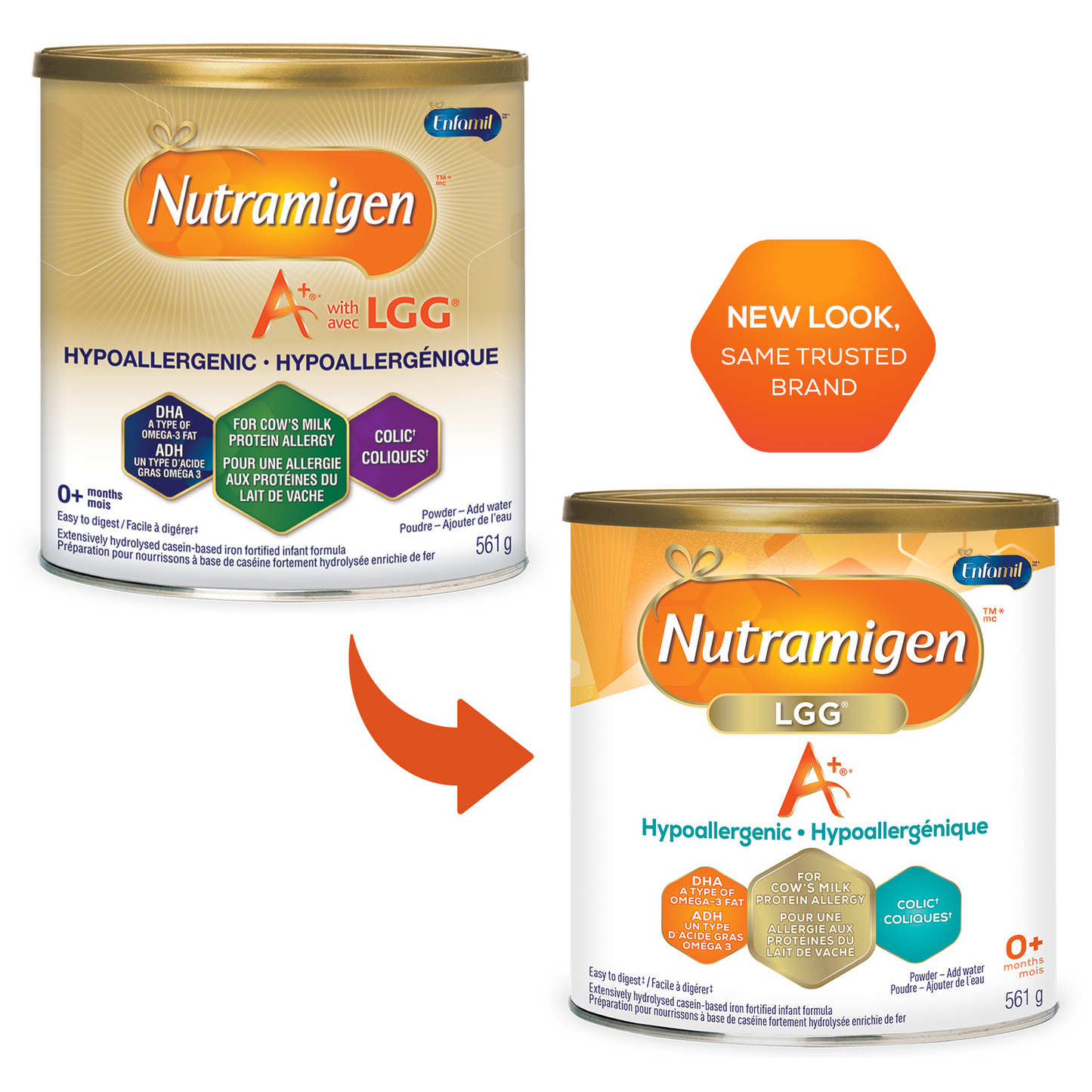 Nutramigen A+ with LGG Hypoallergenic Infant Formula, Powder, 561g