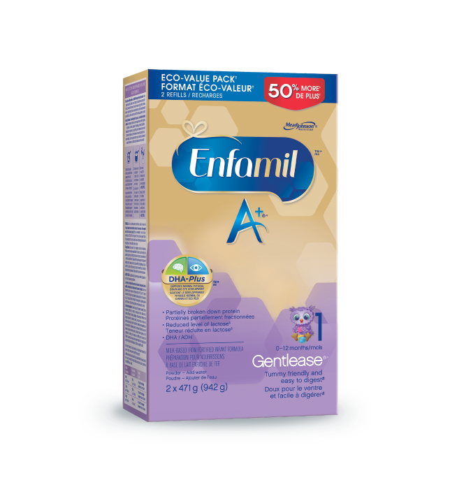 Enfamil A+ Gentlease Infant Formula, Powder Refill, 942g