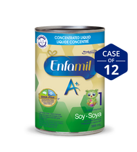 Préparation pour nourrissons Enfamil A+® Soya, liquide concentré, boîte 385mL, emballage de 12