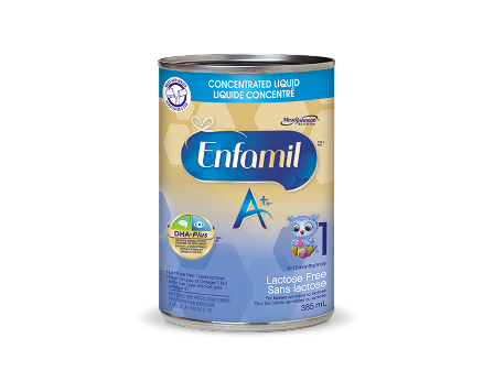 Préparation pour nourrissons Enfamil A+® Sans lactose, liquide concentré, boîte 385mL, emballage de 12