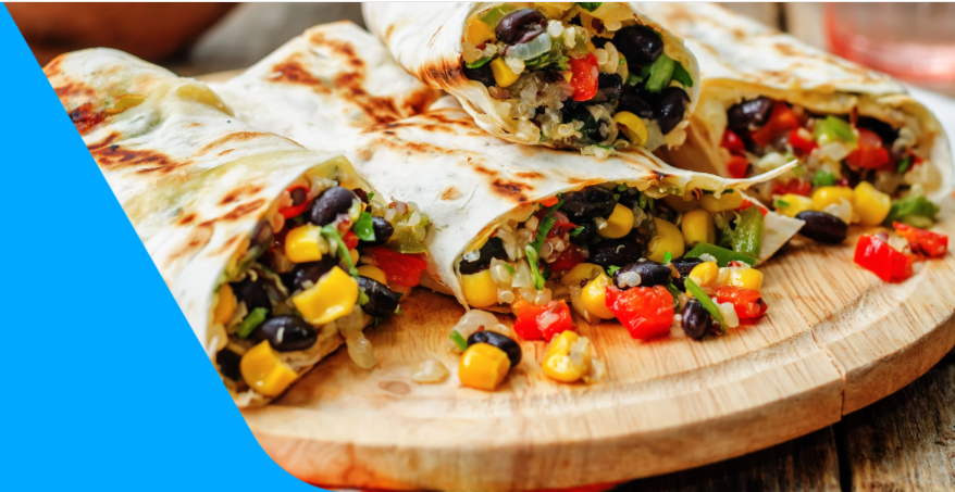 Calcium - Cheesy Bean Burrito (meatless meal)