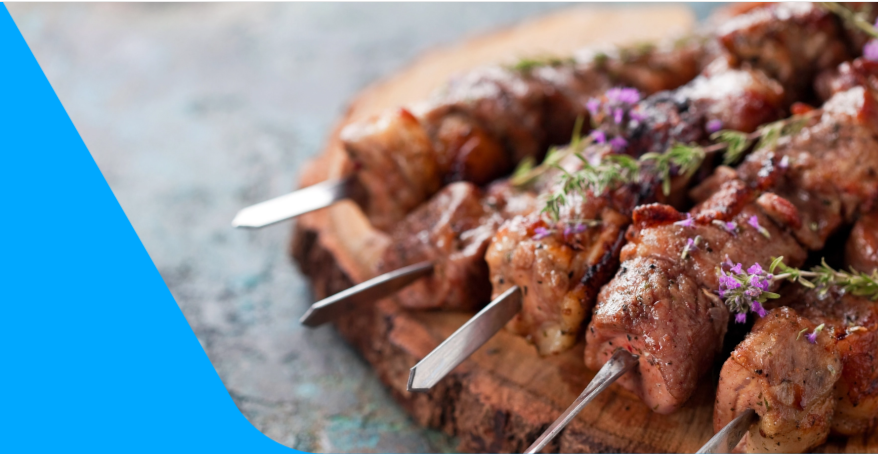 Protein - Lamb Kebabs with millet pilaf