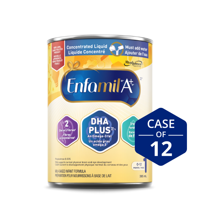 Enfamil A+ Infant Formula, Concentrated Liquid Cans, 385mL, 12 cans