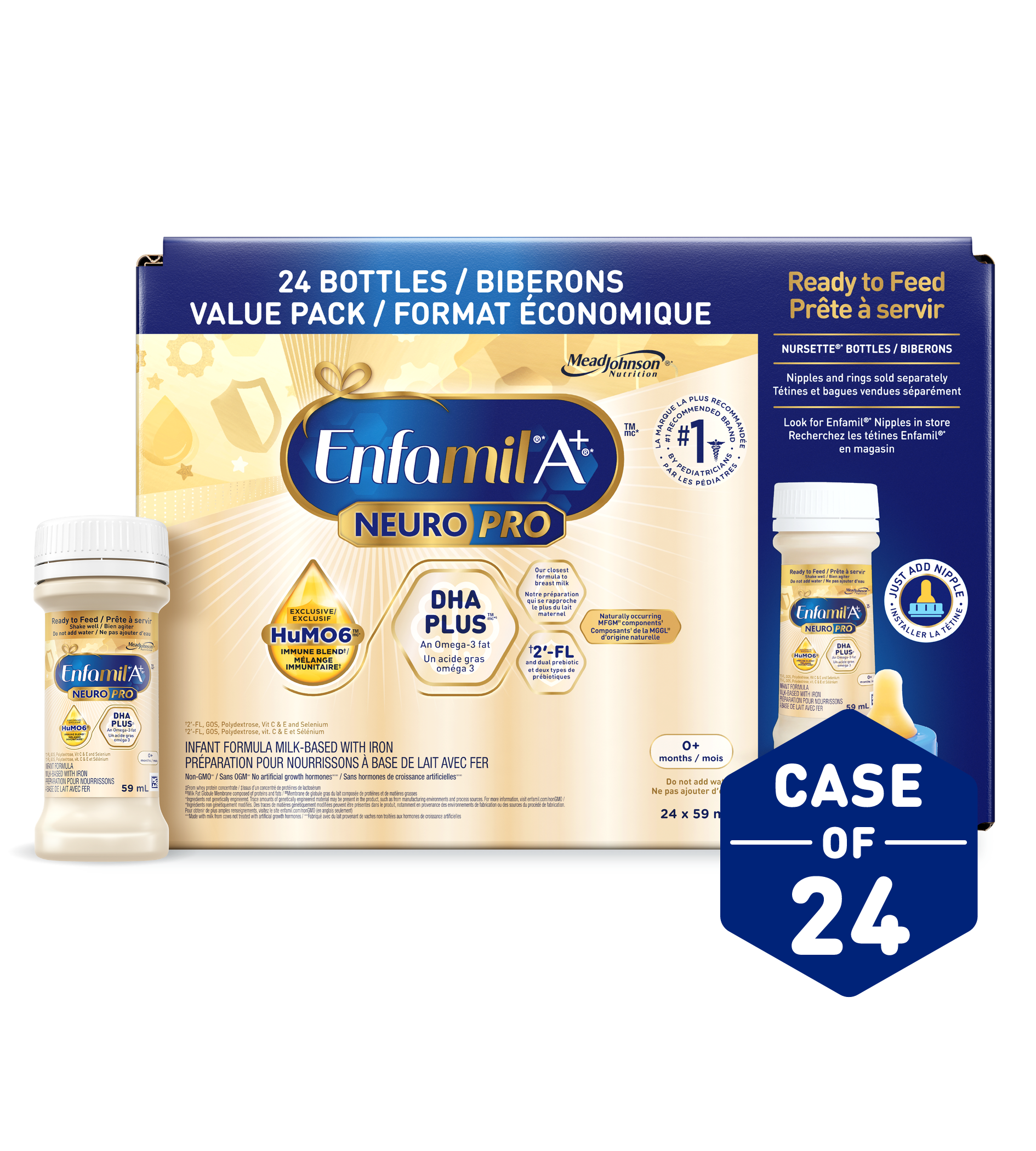 Enfamil A+ NeuroPro Infant Formula, Ready to Feed Nursette Bottles