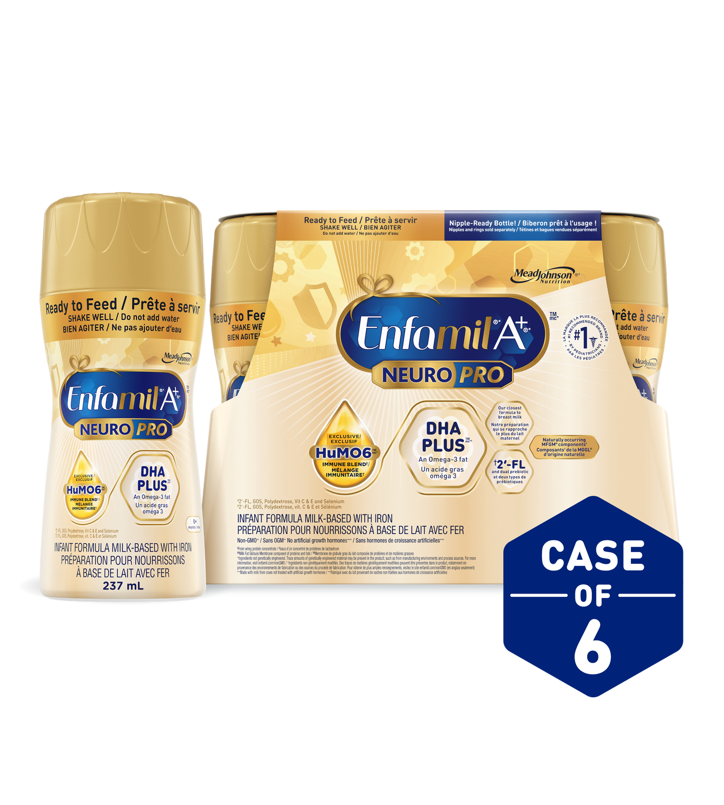 Enfamil A+ NeuroPro Infant Formula, Nipple-Ready to Feed Bottles