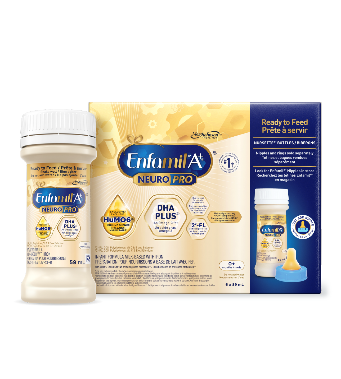 Enfamil A+ NeuroPro Infant Formula, Ready to Feed Nursette Bottles
