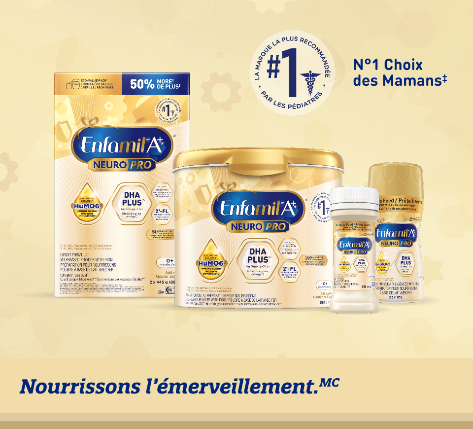 Pourquoi Enfamil A+<sup>®</sup> NeuroPro<sup>MC</sup> ?
