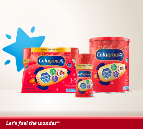 Enfamil A+<sup>®</sup> Formulas & Enfagrow A+<sup>®</sup>
Toddler Nutritional Drink