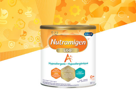 ÉCONOMISEZ 5 $<br>
sur Nutramigen<sup>®</sup> A+<sup>®</sup> avec LGG<sup>®</sup> dès aujourd’hui!