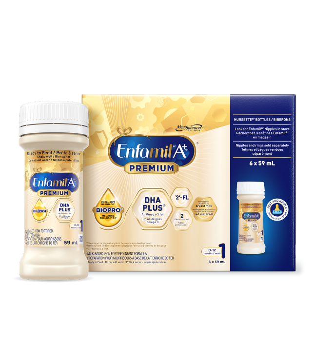 Préparation pour nourrissons Enfamil A+® Premium, prête à servir, biberons Nursette®