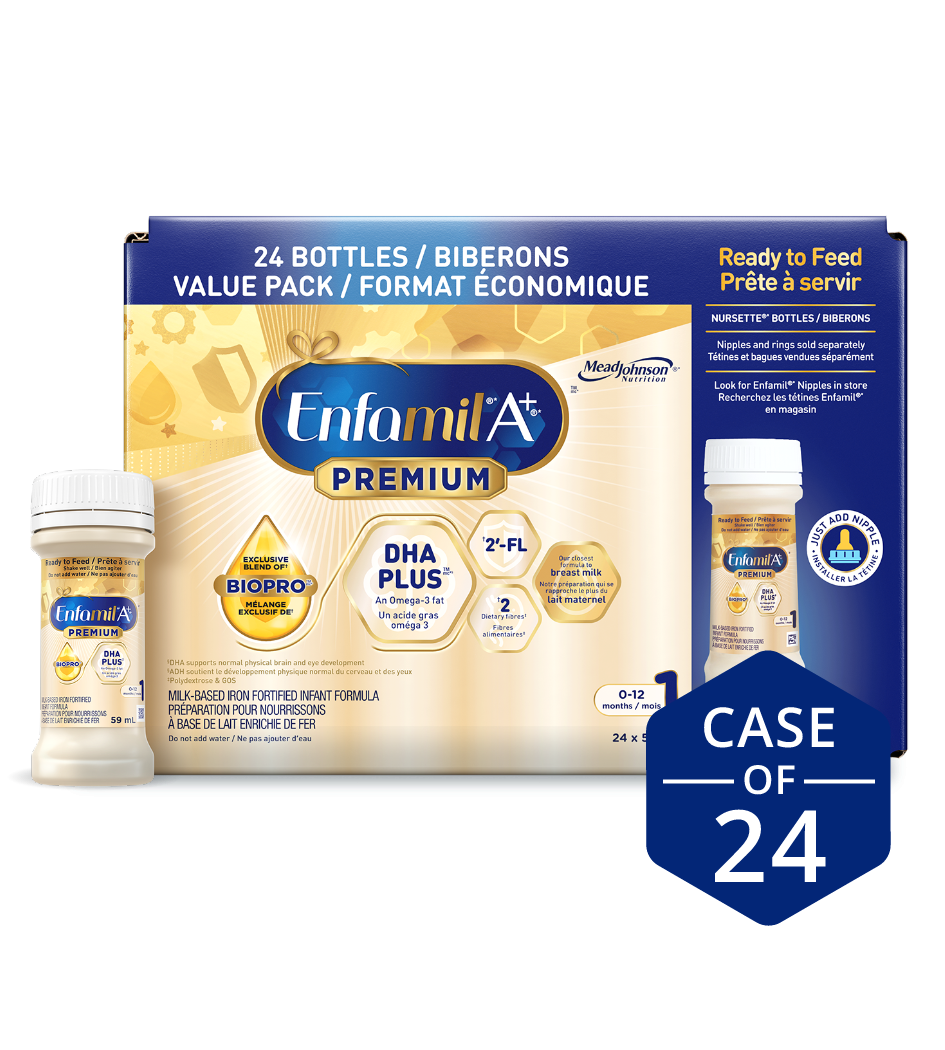 Enfamil A+ Premium Infant Formula, Ready to Feed Nursette Bottles