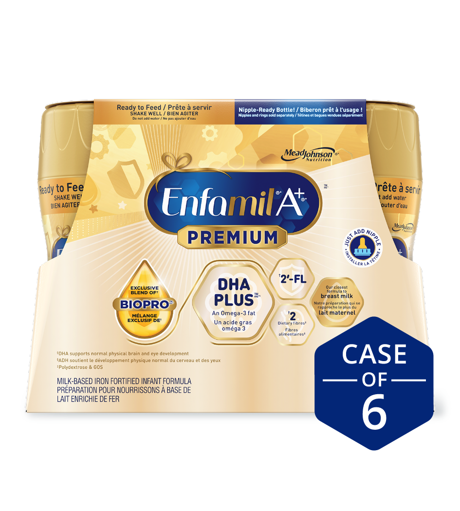 Enfamil A+ Premium Infant Formula, Ready to Feed Nursette Bottles