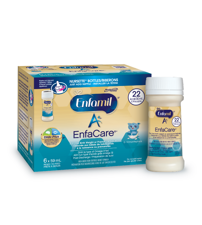 Enfamil A+ EnfaCare Infant Formula, Ready to Feed Nursette Bottles 59mL