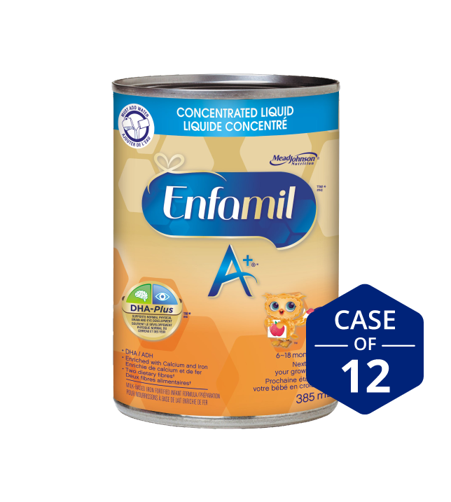 Préparation pour nourrissons Enfamil A+® 2 liquide concentré, boîte 385mL, emballage de 12