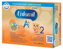 Préparation pour nourrissons Enfamil A+® 2 liquide concentré, boîte 385mL, emballage de 12